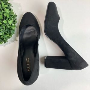 MAKE OFFER: BLACK SUEDE COMFORT BLACK BLOCK HEELS